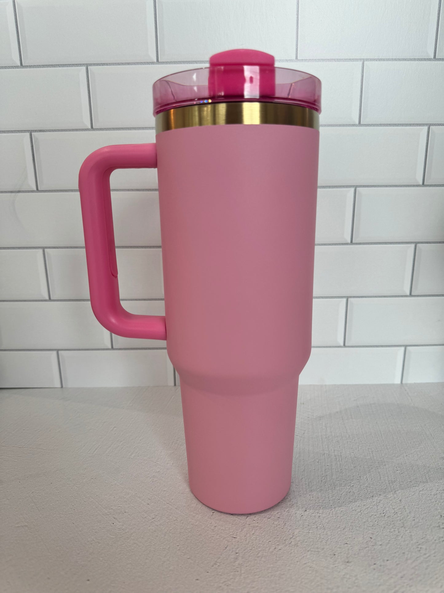 Fairy Pink + Gold Tumbler