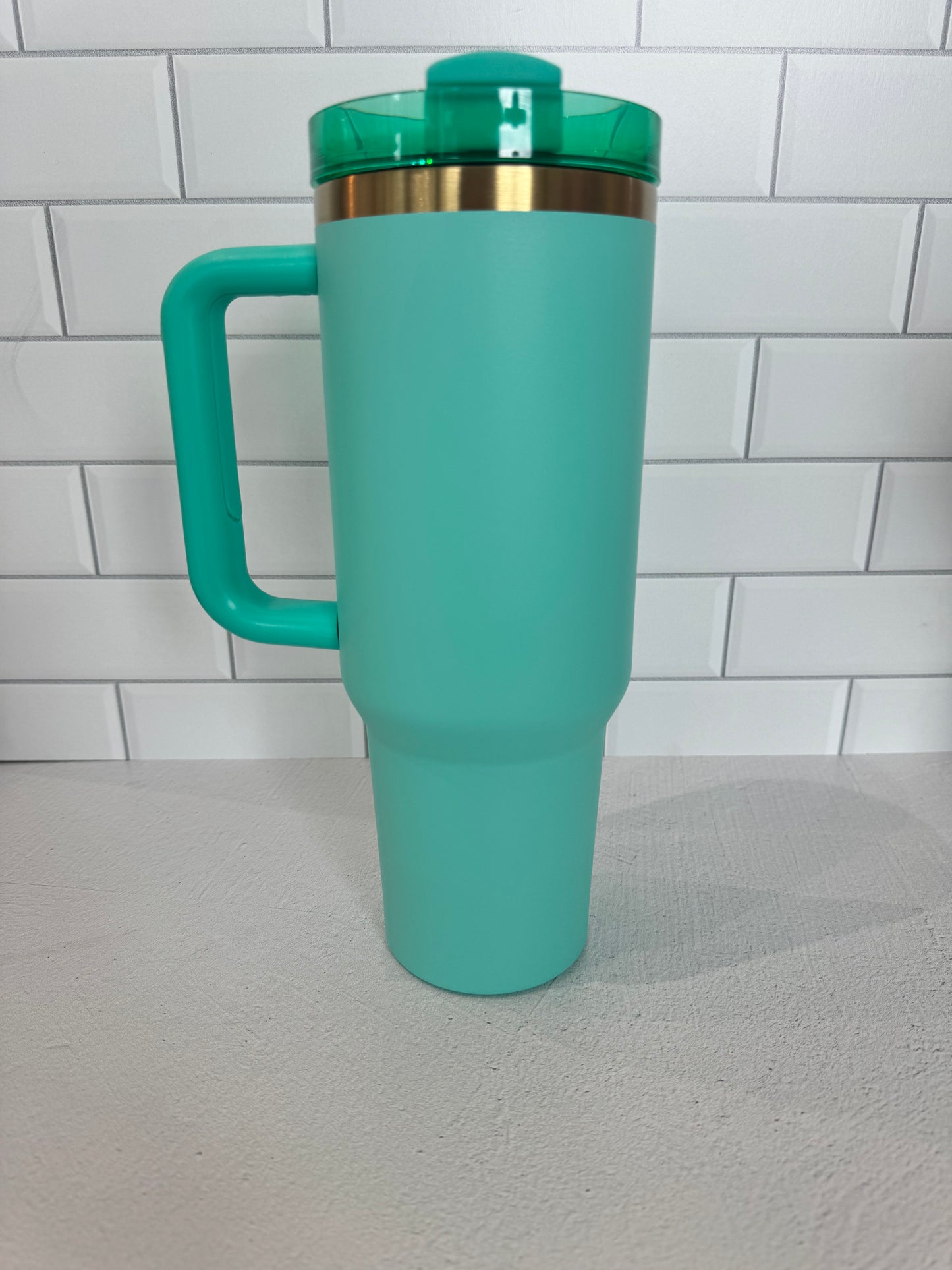 Mint + Gold Tumbler