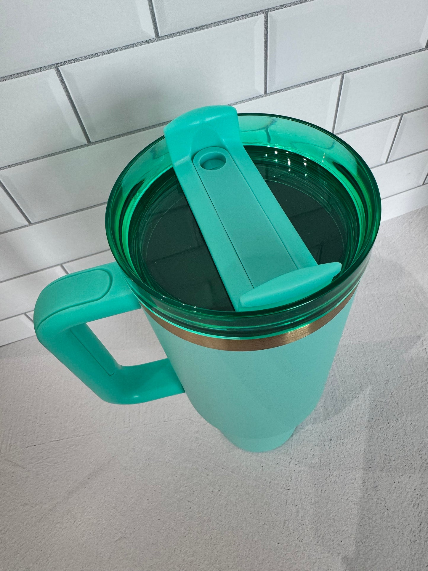 Mint + Gold Tumbler