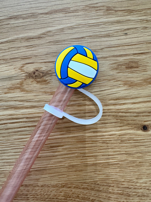 Volleyball Straw Toppers