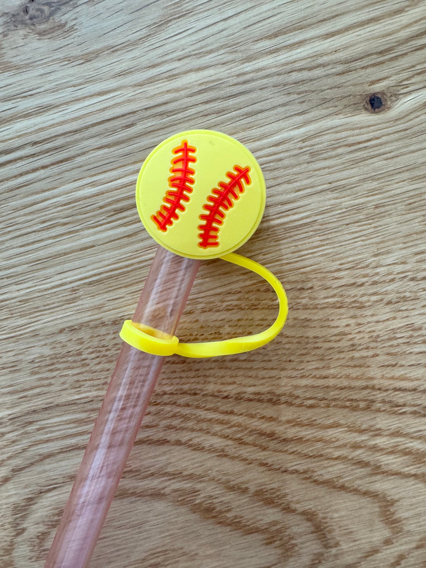 Softball Straw Toppers