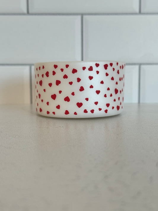 White and Red Hearts Tumbler Boots