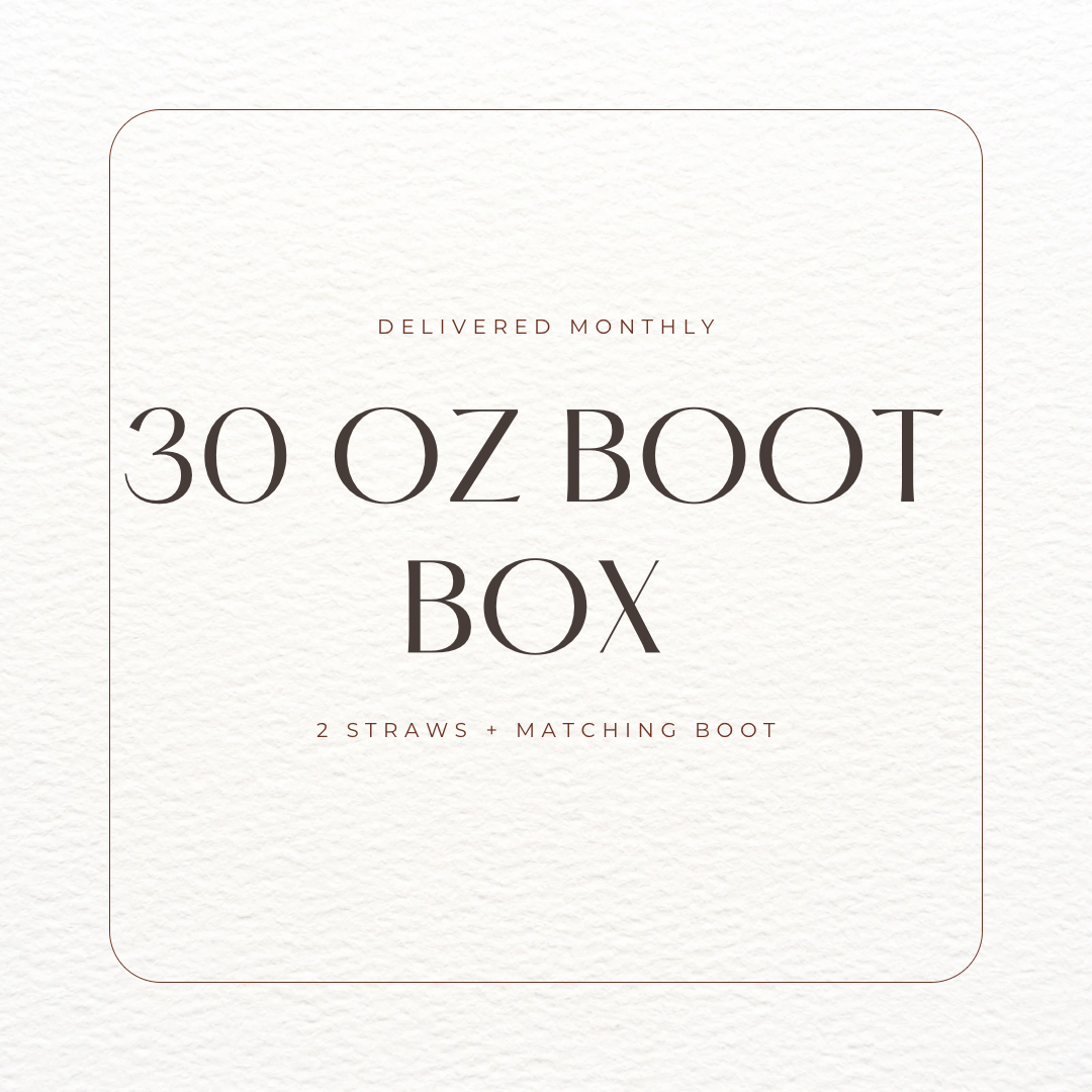 30 Oz Monthly Boot Box Subscription: Straws + Matching Boot