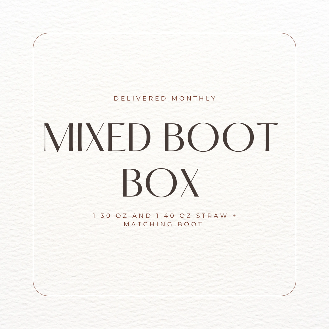 30 + 40 Oz Monthly Boot Box Subscription: Straws + Matching Boot