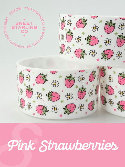 Pink Strawberries Tumbler Boots