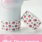 Pink Strawberries Tumbler Boots