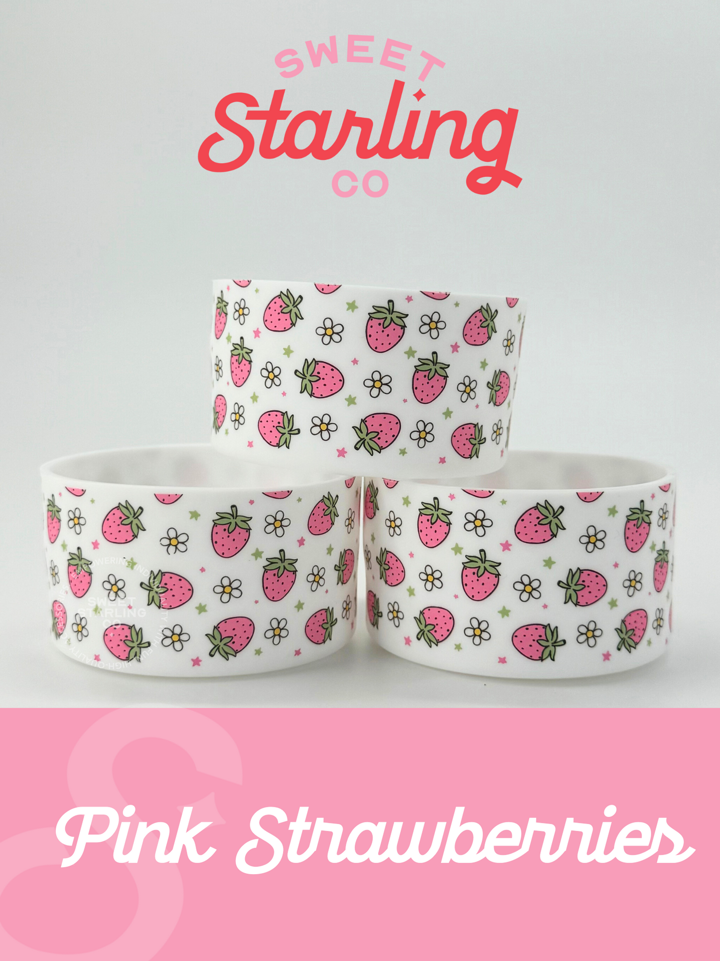 Pink Strawberries Tumbler Boots