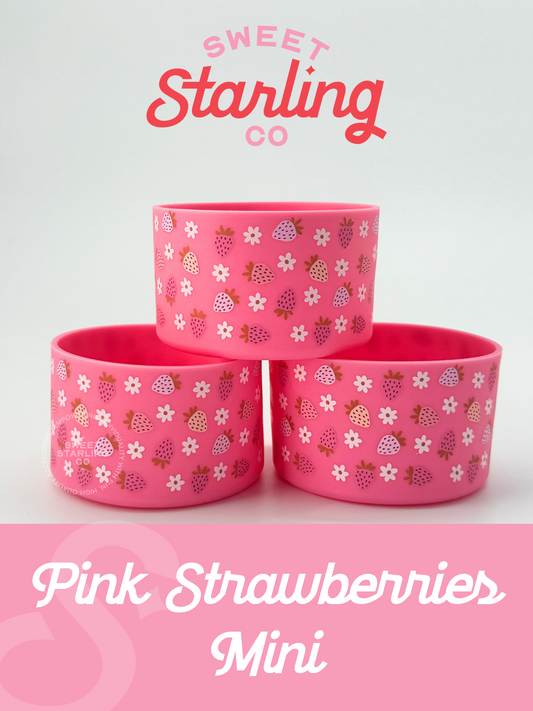 Pink Strawberries 7cm Mini Tumbler Boots