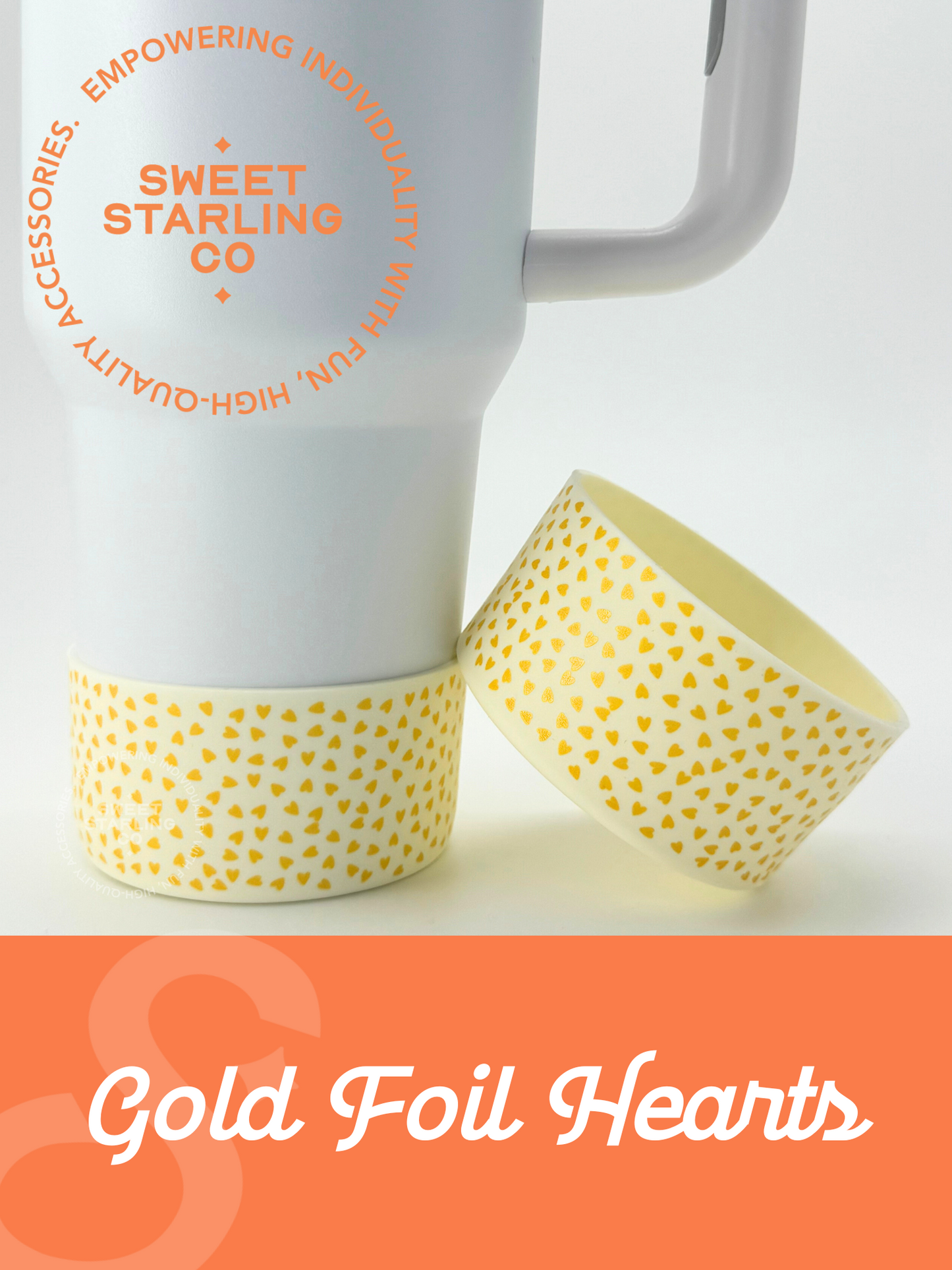 Gold Foil Hearts Tumbler Boots