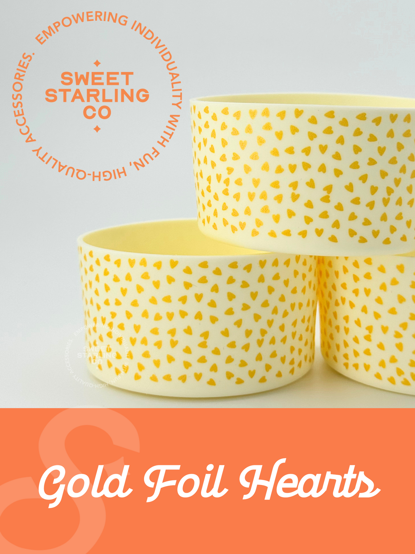 Gold Foil Hearts Tumbler Boots