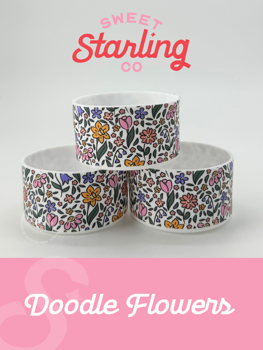 Flower Doodles Tumbler Boot