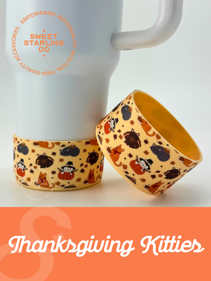 Thanksgiving Kitties Tumbler Boots