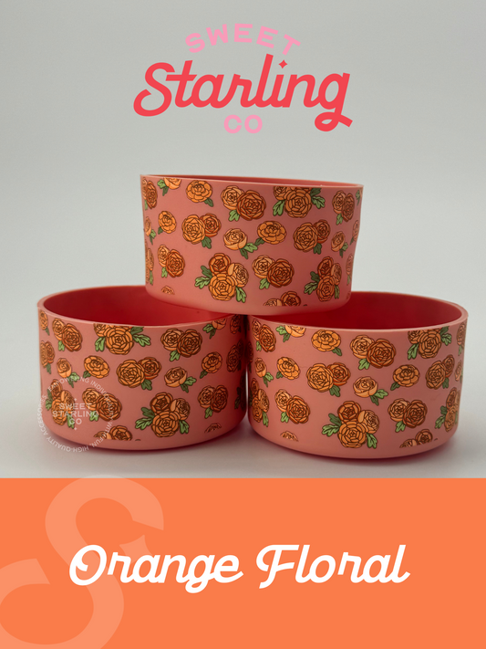 Orange Floral Tumbler Boots