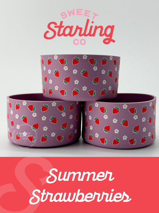 Purple Summer Strawberries Tumbler Boots