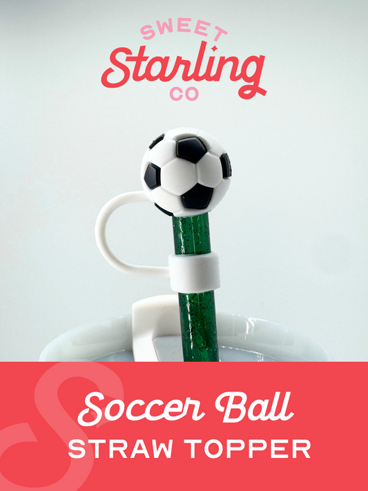 Soccer Ball Straw Topper