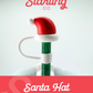 Santa Hat Straw Toppers
