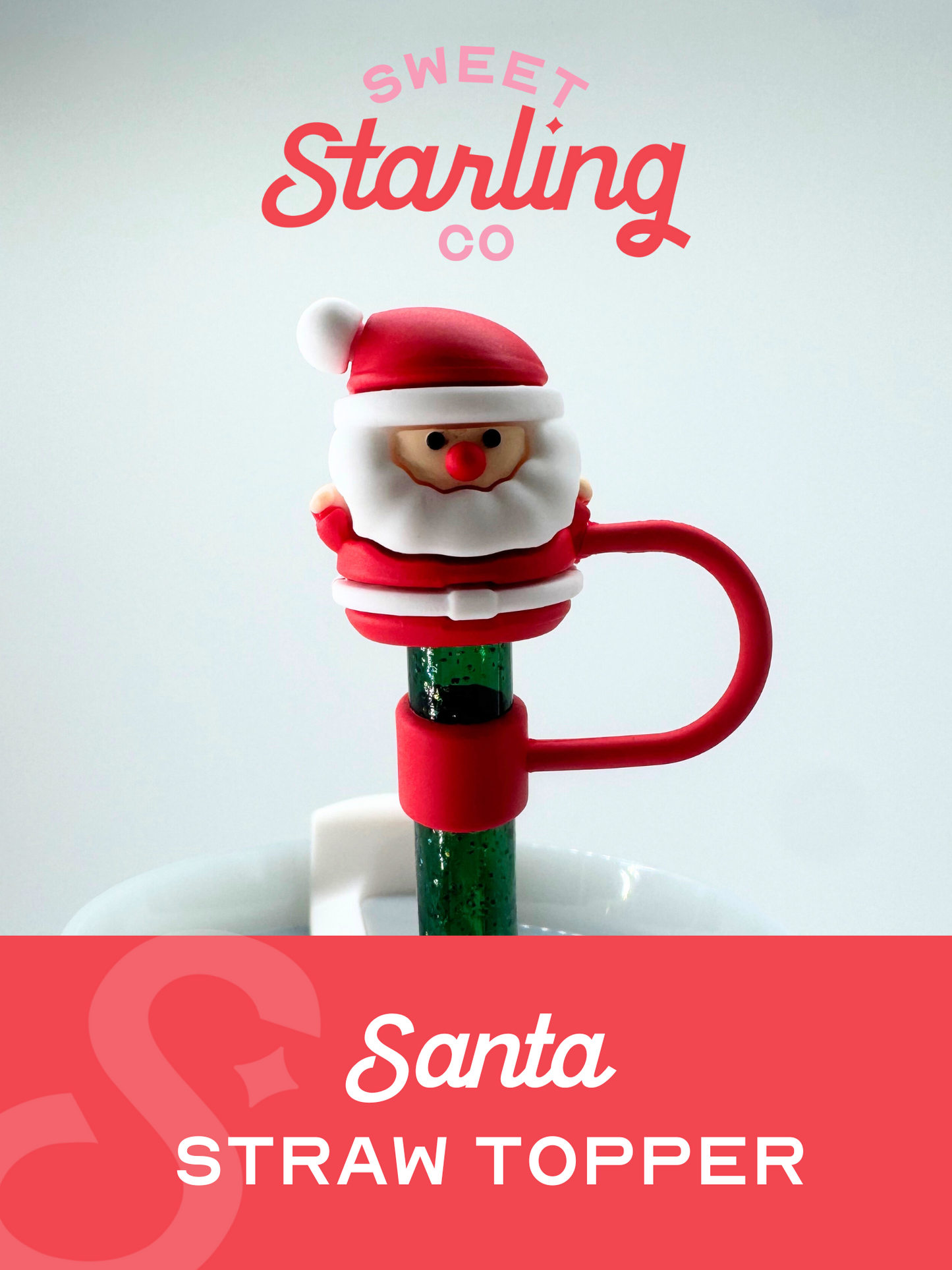 Santa Straw Toppers