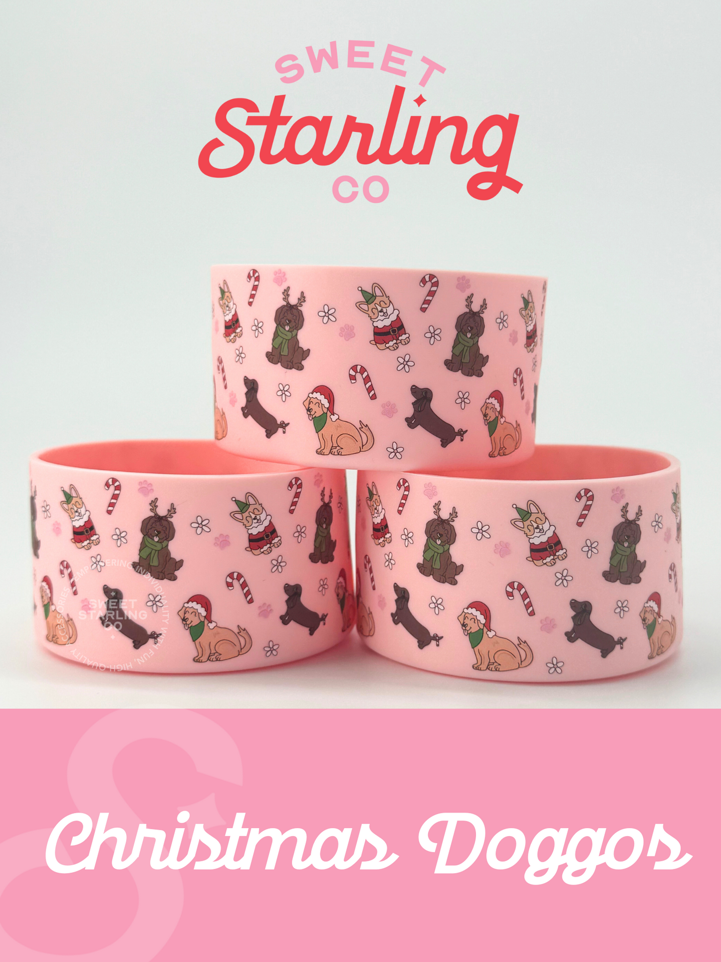 Christmas Doggos Tumbler Boots