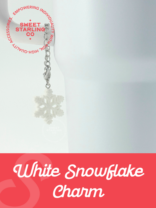 White Snowflake Charm