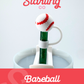 Baseball Straw Topper