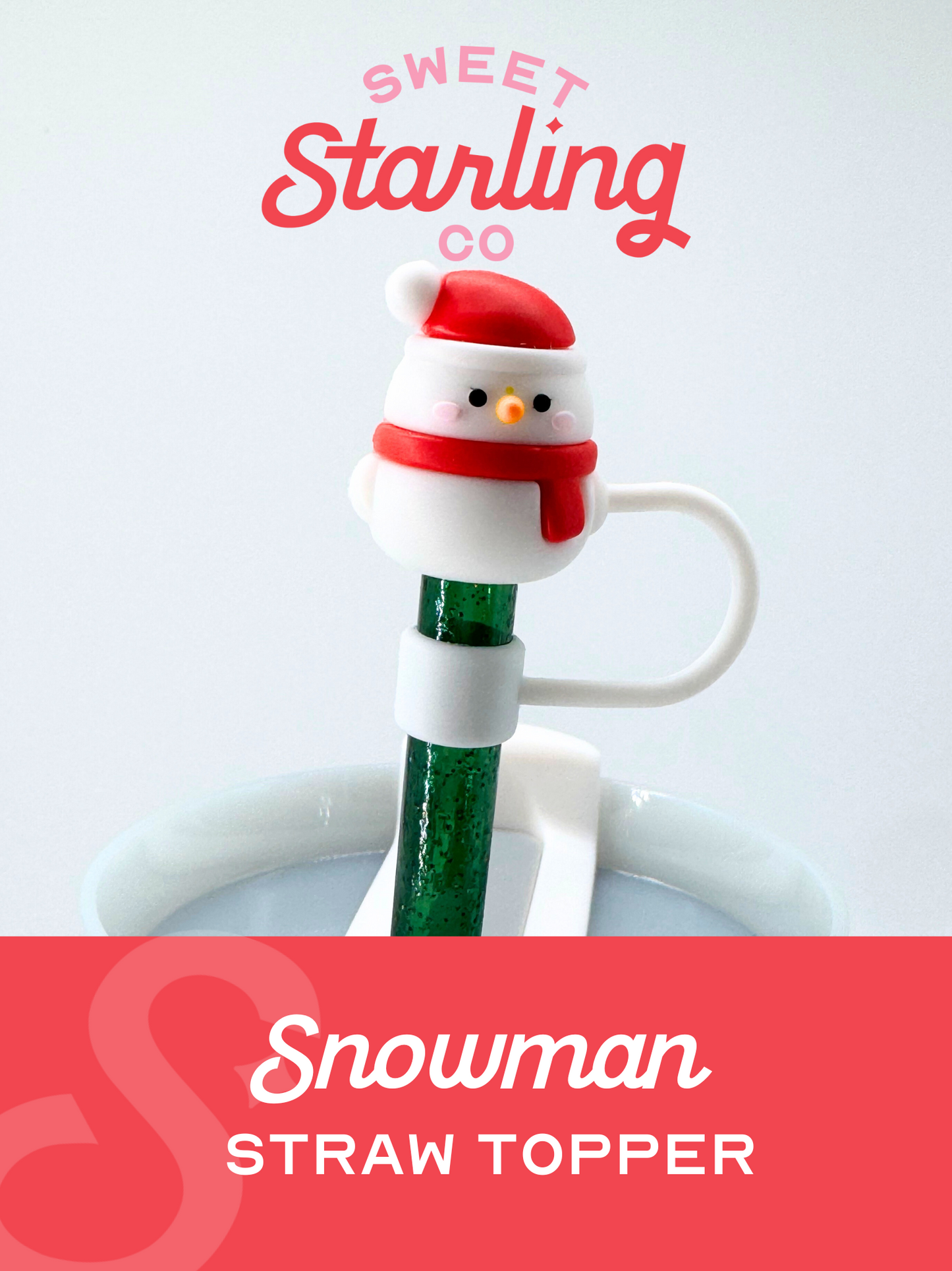 Snowman Straw Topper