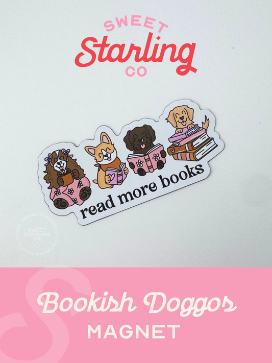 Bookish Doggos Magnet