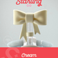 Bow Straw Topper- Cream