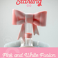 Bow Straw Topper- Pink and White Fusion