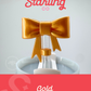 Bow Straw Topper- Gold