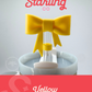 Bow Straw Topper- Yellow