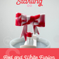 Bow Straw Topper- Red and White Fusion