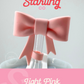 Bow Straw Topper- Light Pink