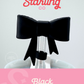 Bow Straw Topper- Black
