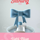 Bow Straw Topper- Light Blue