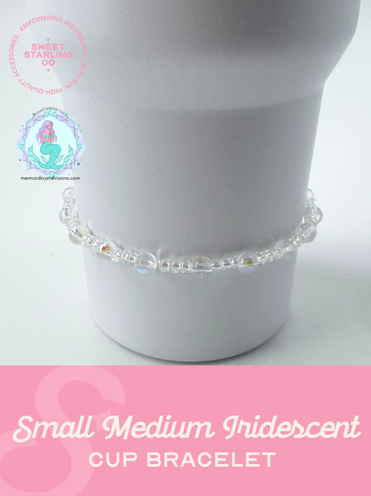 Small Medium Iridescent Cup Bracelet