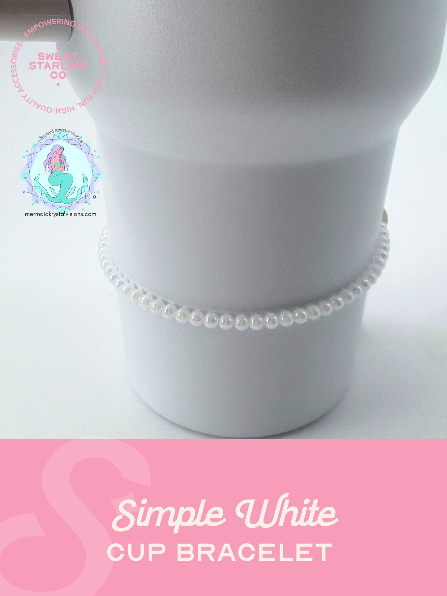 Simple White Cup Bracelet