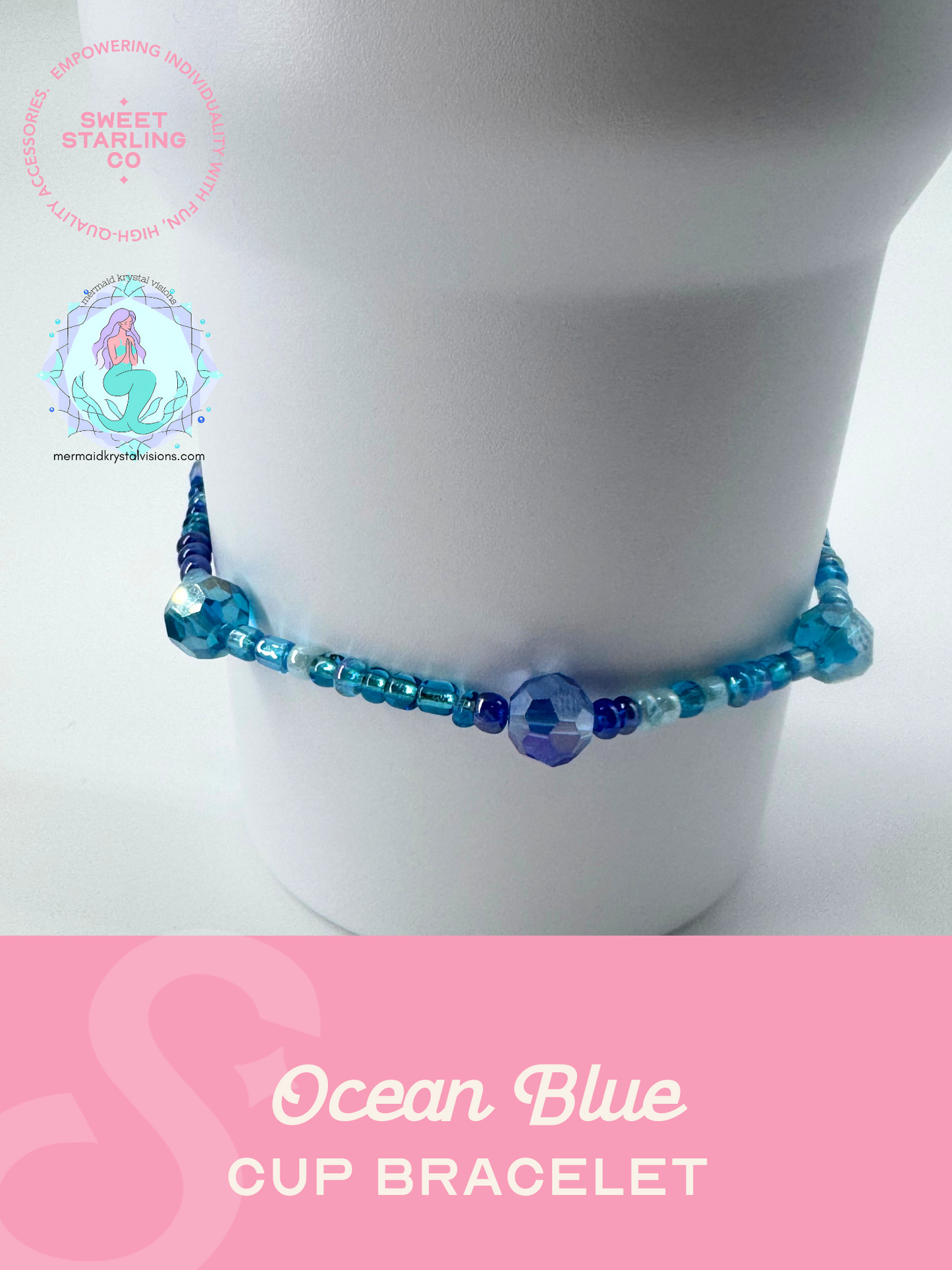 Ocean Blue Cup Bracelet