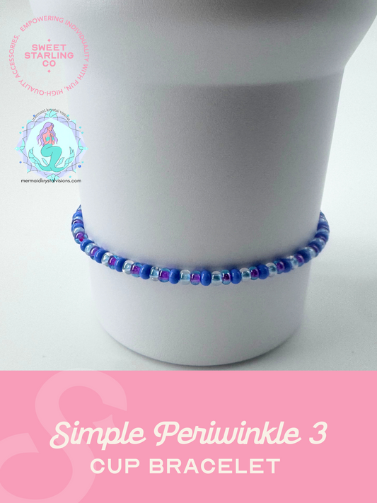 Simple Periwinkle 3 Cup Bracelet