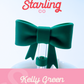 Bow Straw Topper- Kelly Green