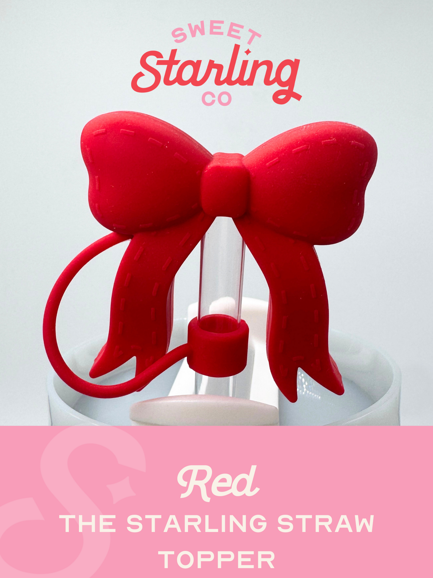 The Starling Straw Topper- Red