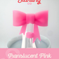 Bow Straw Topper- Translucent Pink