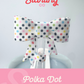 Bow Straw Topper- Polka Dot
