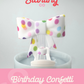 Bow Straw Topper- Birthday Confetti
