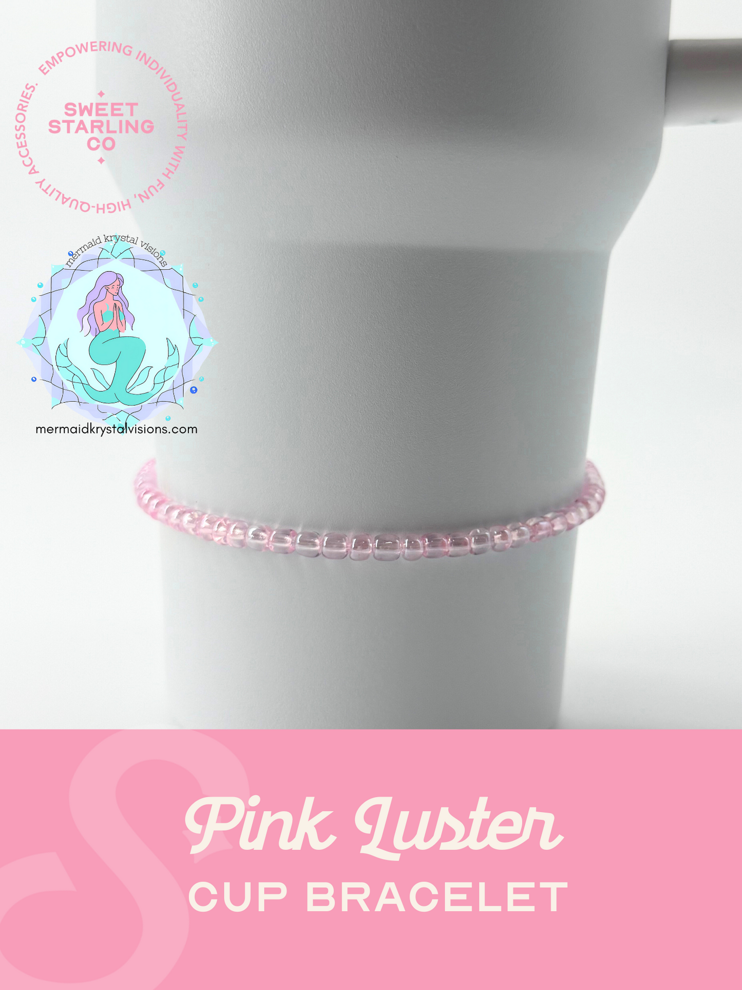 Pink Luster Cup Bracelet