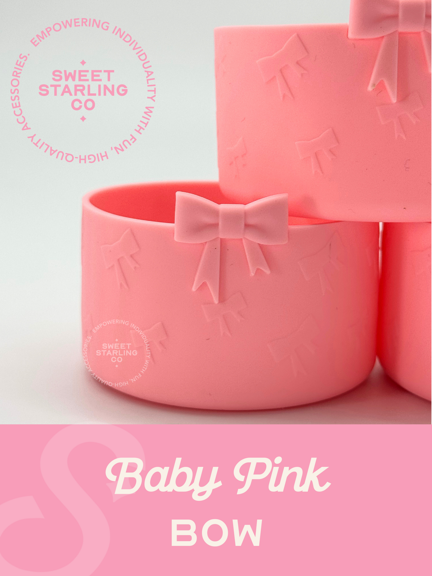 Bow Tumbler Boot- Baby Pink