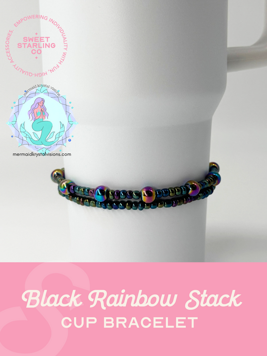 Black Rainbow Cup Bracelet