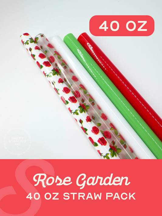 Rose Garden 40 oz Straw Pack
