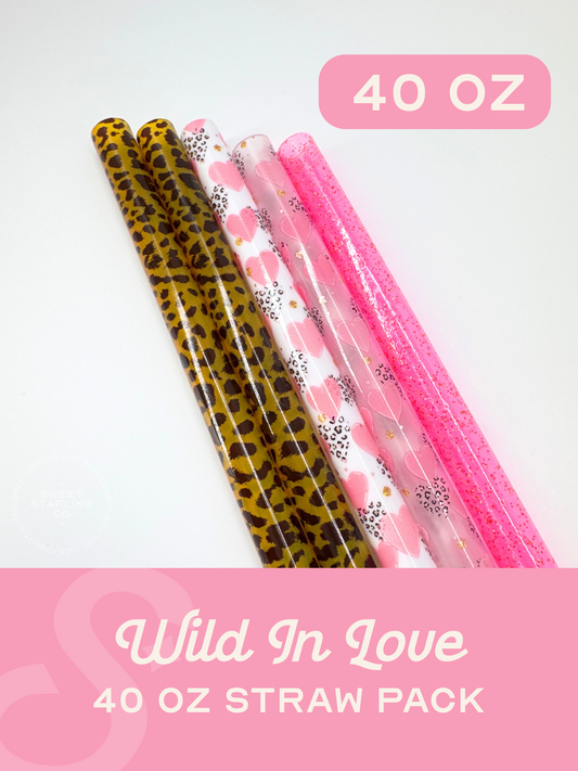 Wild in Love 40 oz Straw Pack