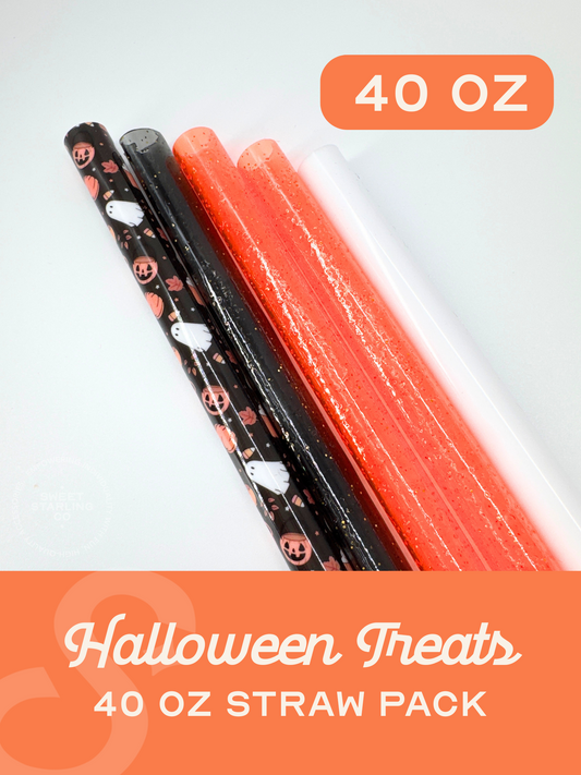 Halloween Treats 40 oz Straw Pack