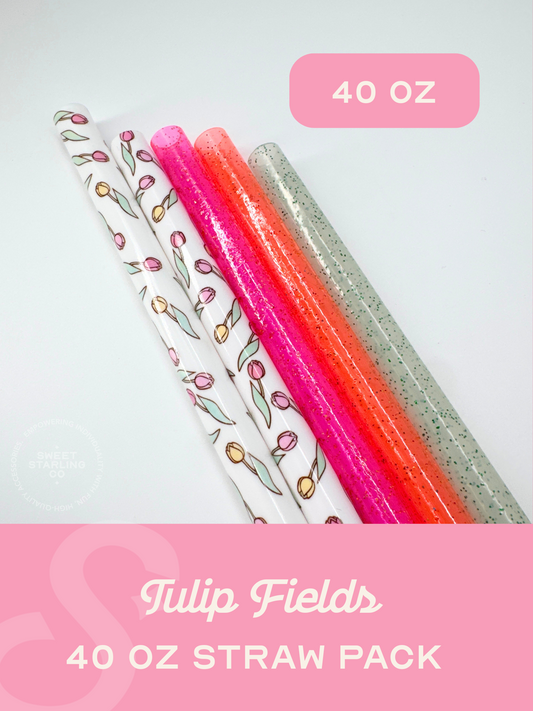Tulip Fields 40 oz Straw Pack